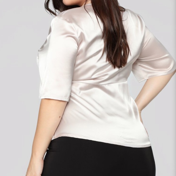 Fake Love Satin Top - Champagne - Picture 5 of 6